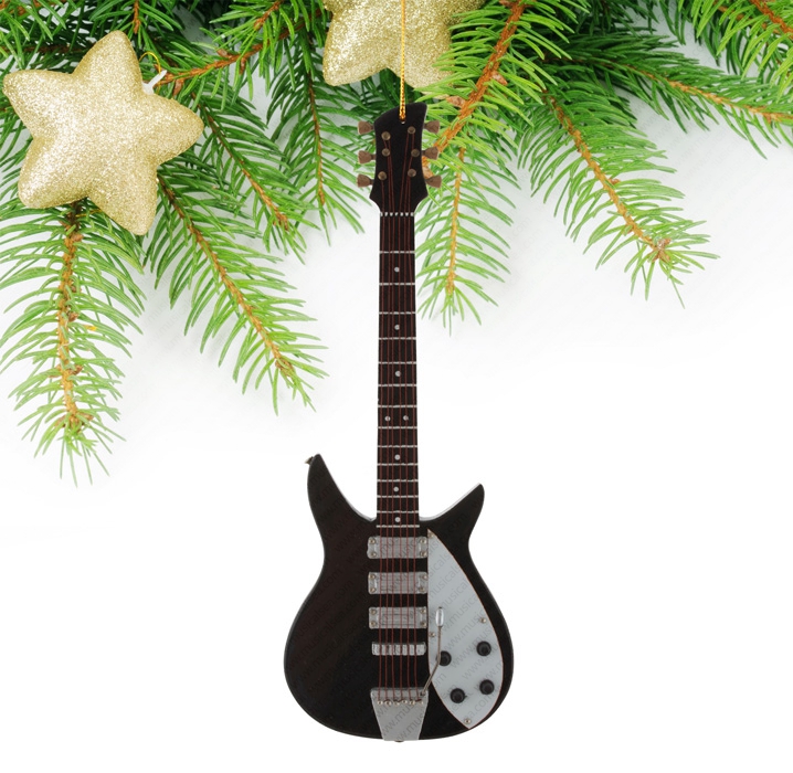Miniature White&Black Guitar-TEG11